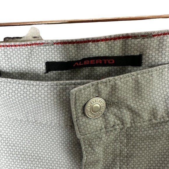 Alberto Stone Super Print Modern Fit Polka Dot Gray Golf Pants Size 36x30 - Picture 5 of 10